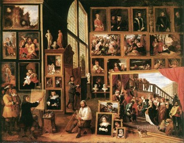 ブリュッセルのレオポルド大公のギャラリー 1639 年 デヴィッド・テニールス・ザ・ヤング Oil Paintings